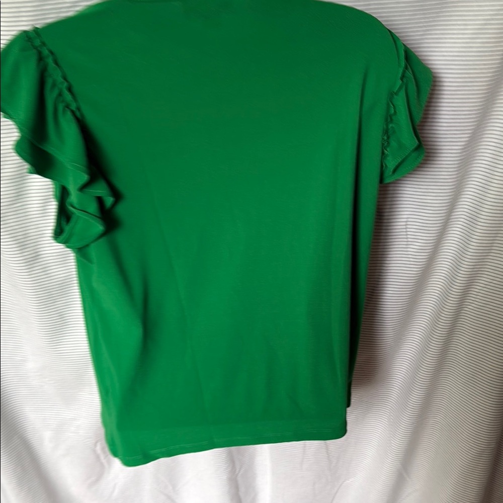 CeCe Green Ruffled Blouse - Picture 4 of 5